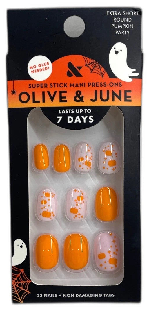Olive & June Super Stick Mani Extra Short Round Press-On Tabs Pack of 5 New