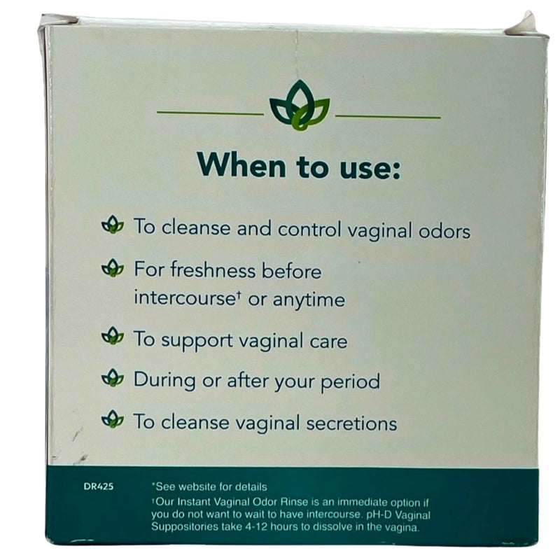 pH-D Feminine Health Boric Acid Instant Vaginal Odor Rinse 1 Pack Exp 09/27 New