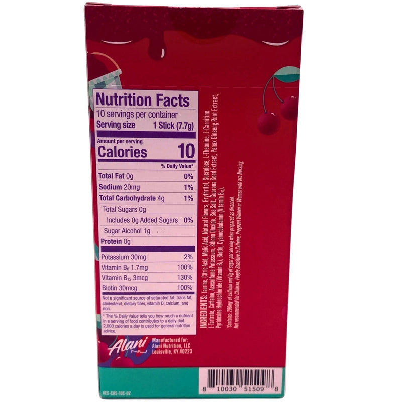 Alani Nu Energy Drink Mix Powder Sticks Cherry Slush 10 Ct 3 Pack New Exp 12/26