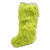 The Grinch Furry Fuzzy Christmas Stocking Green Holiday Decor 9.5 Pack of 2 New