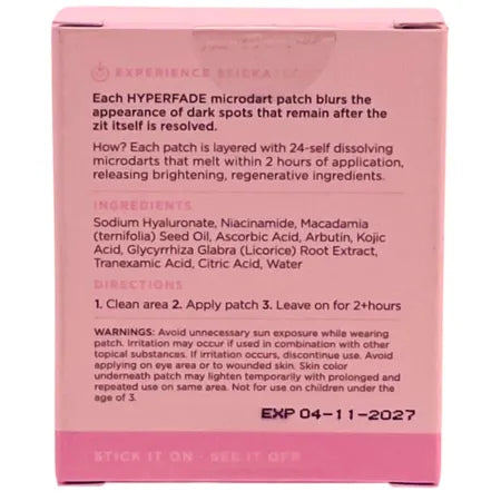 ZitSticka Hyperfade Dark Spot Patch 4 Ct 2 Pack EXP 04/2027 New