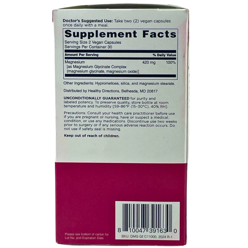 Doctors' Preferred High Potency Magnesium Glycinate Complex 420 1 Pack Exp 08/27