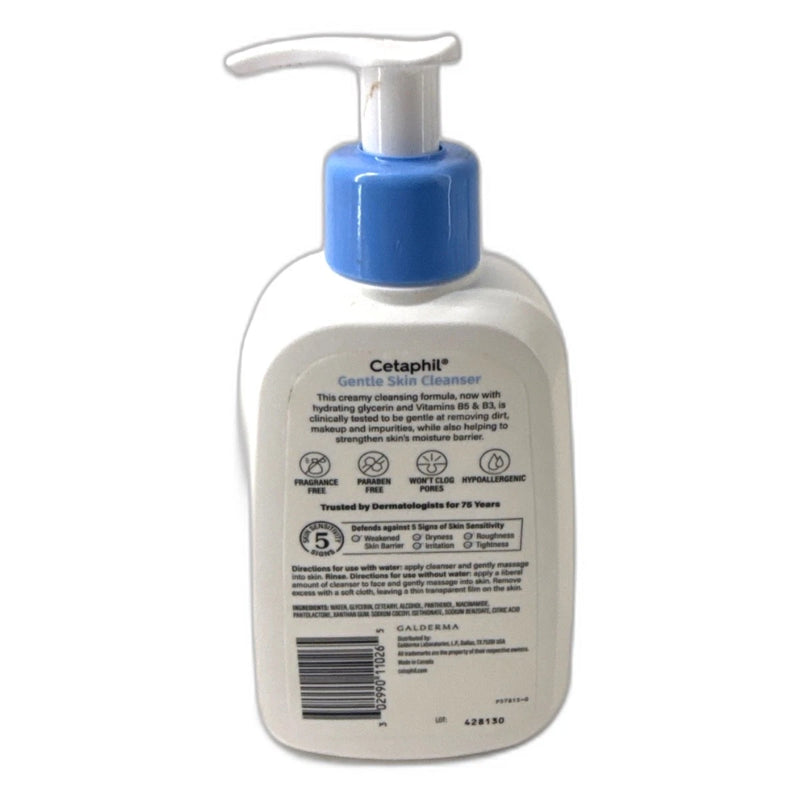 Cetaphil Gentle Skin Cleanser Normal to Dry Skin 8oz Facial Wash Pack of 2 New