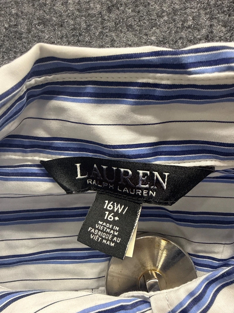 Lauren Ralph Lauren Dress Blue and white Size 16w Women's NWOT NWT