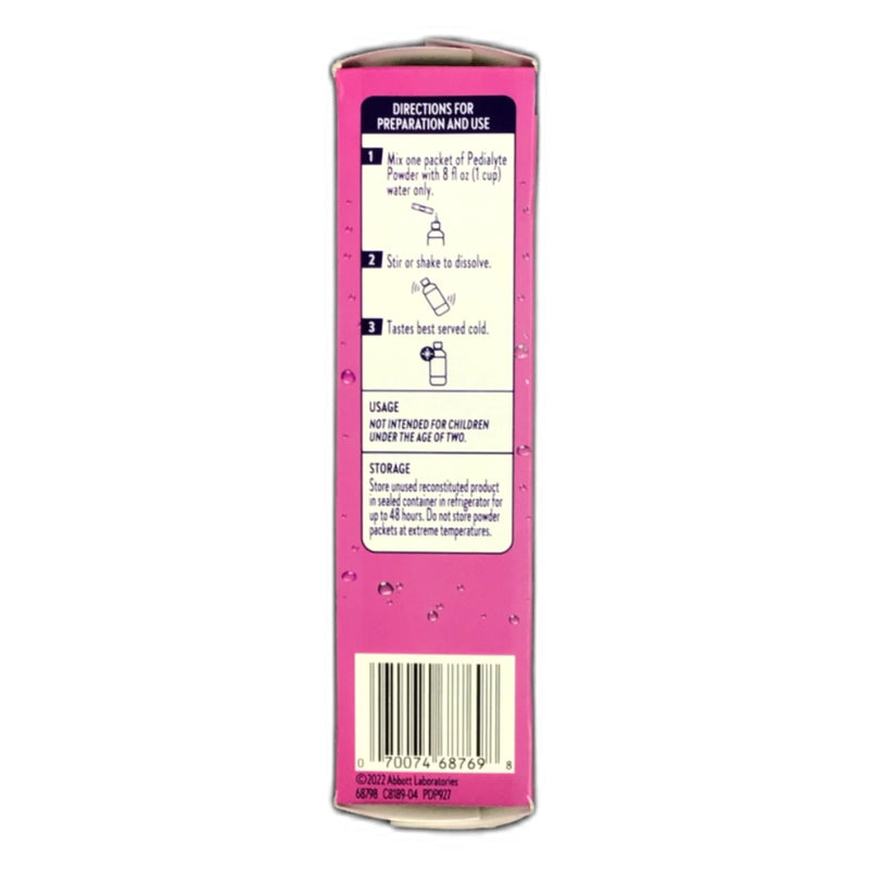 Pedialyte Fast Hydration Electrolyte Powder Strawberry Exp 12/26 Pack of 12 New