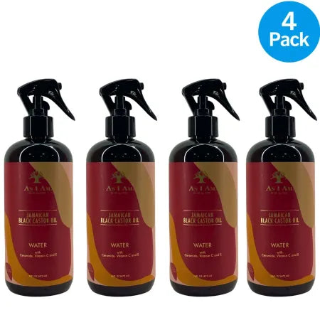 As I Am Jamaican Black Castor Oil Water 16oz (4 Pack) New
