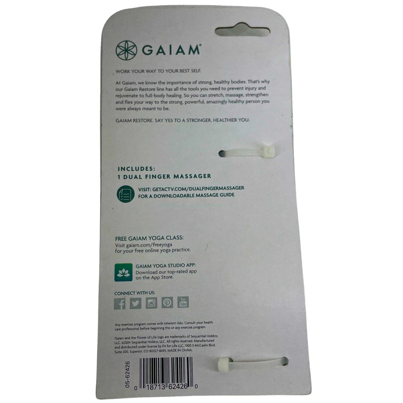 Gaiam Dual Finger Massager Hand Roller Therapy Tool 4 Pack New