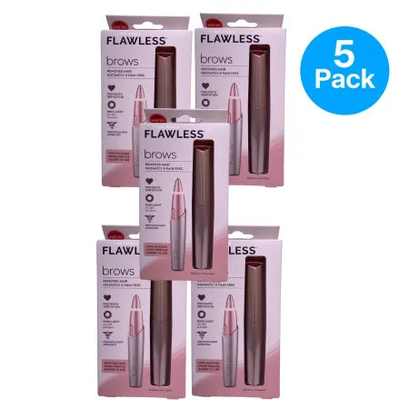 Flawless Brows Hair Remover Precision Trimmer 5 Pack New