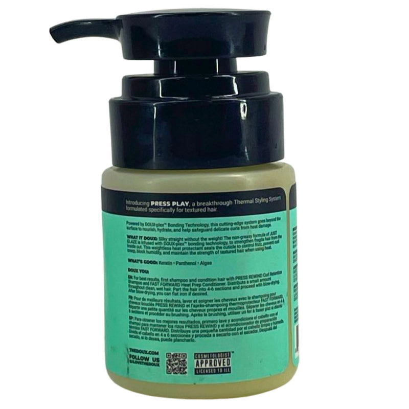 The Doux Press Play Just Glaze Silkening Fluid Thermal Protection 2 fl oz (5 Pac