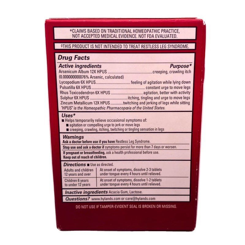 Hyland's Restful Legs Quick-Dissolving Tablets 50 Count 4 Pack New Exp 02/27