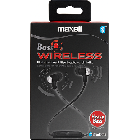 Maxell Bass Wireless Earbuds with Mic Bluetooth 1 Pack New 1