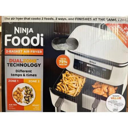 Ninja Foodi 6-in-1 8 Quart 2-Basket Air Fryer with DualZone Technology NEW 5