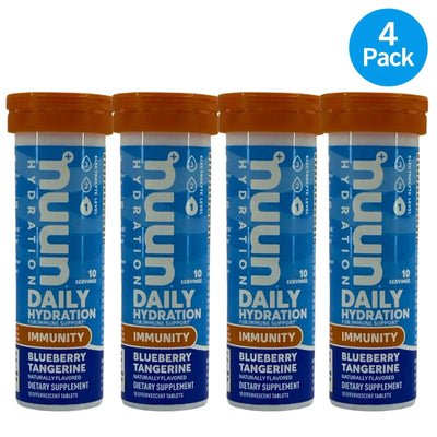 Nuun Daily Hydration Immunity Electrolyte Tablets Blueberry Tangerine 4 Pack New