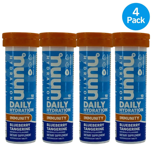 Nuun Daily Hydration Immunity Electrolyte Tablets Blueberry Tangerine 4 Pack New
