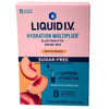 Liquid I.V. Sugar-Free White Peach Electrolyte Hydration Mix - 15 individual stick packets for rapid hydration
