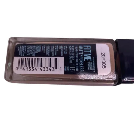 Maybelline Fit Me Matte + Poreless 115 Ivory 3 Pack New