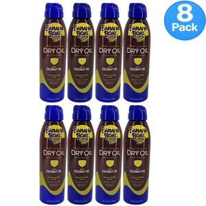 Banana Boat SPF 4 Deep Tanning Dry Oil Spray Coconut Oil 6oz 8 Pack