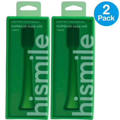 Hismile Electric Toothbrush Head Refill Replacement Soft Bristle Green 2 Pack