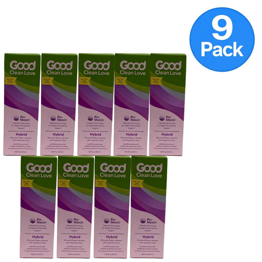 Good Clean Love Hybrid Personal Lubricant bottle with silicone and water formula