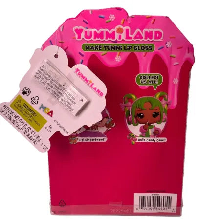 Yummi Land Make Yummi Lip Gloss Halle Candy Cane 1 Set New