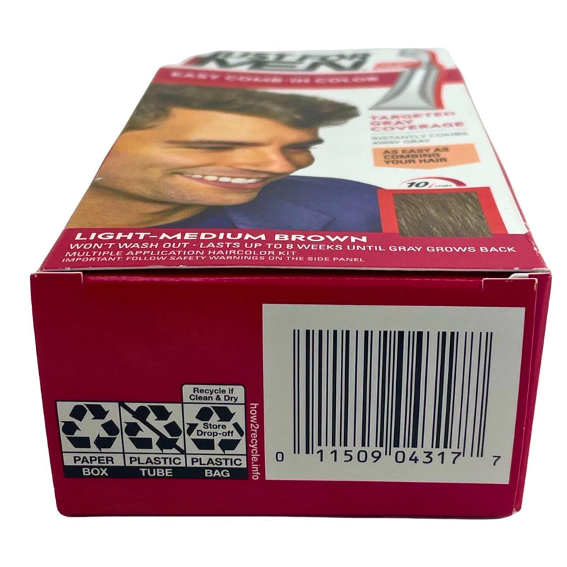 Just For Men Easy Comb-In Color Haircolor Light-Medium Brown A-30 Targeted Gray
