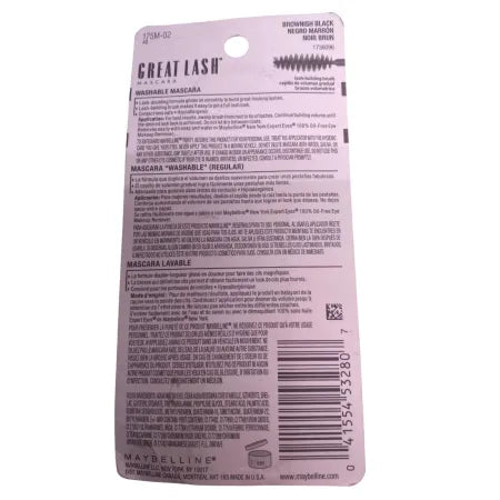 Maybelline Great Lash Brownish Black 0.43 fl oz 3 Pack New