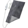 Calming Comfort Heat Wide Massaging Weighted Pad with 9 Settings, 4 lbs, 12" x 24", Grey