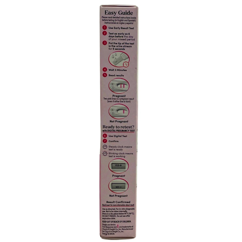 First Response Early & Digital Pregnancy Test & Confirm Kit 2 Tests 4 Pack New