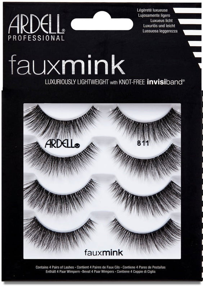 Ardell Faux Mink False Eyelashes, 811, 4 Pairs
