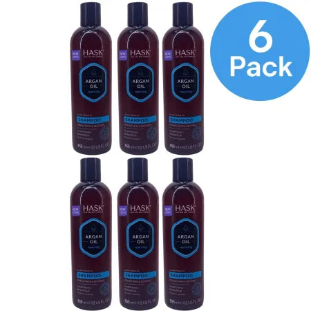HASK Argan Oil Repairing Shampoo Strengthens & Restores 12 fl oz 6 Pack Set