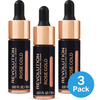 Makeup Revolution Rose Gold Liquid Highlighter 0.61oz 3-pack for radiant, glowing skin