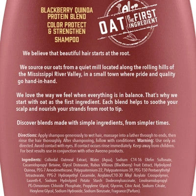 Aveeno Blackberry Quinoa Protein Blend Shampoo NEW