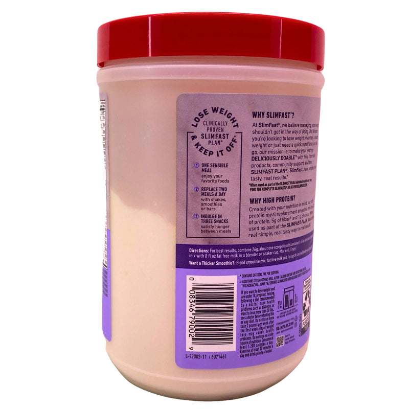 SlimFast High Protein Meal Replacement Smoothie Mix Vanilla Cream 11 oz 2 Pack