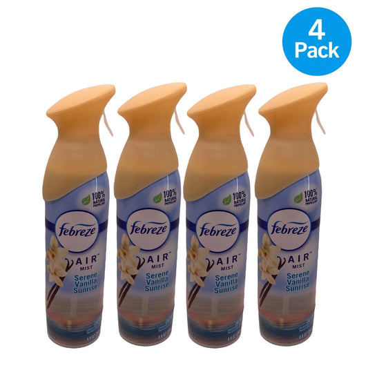 Febreze AIR Mist Serene Vanilla Sunrise 8.8 oz 4 Pack New