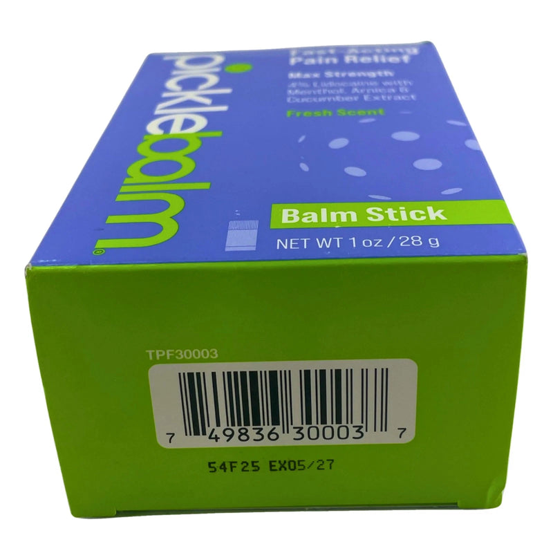 Picklebalm Fast-Acting Pain Relief Balm Stick 4% Lidocaine 1 oz Exp 05/27 3 Pack