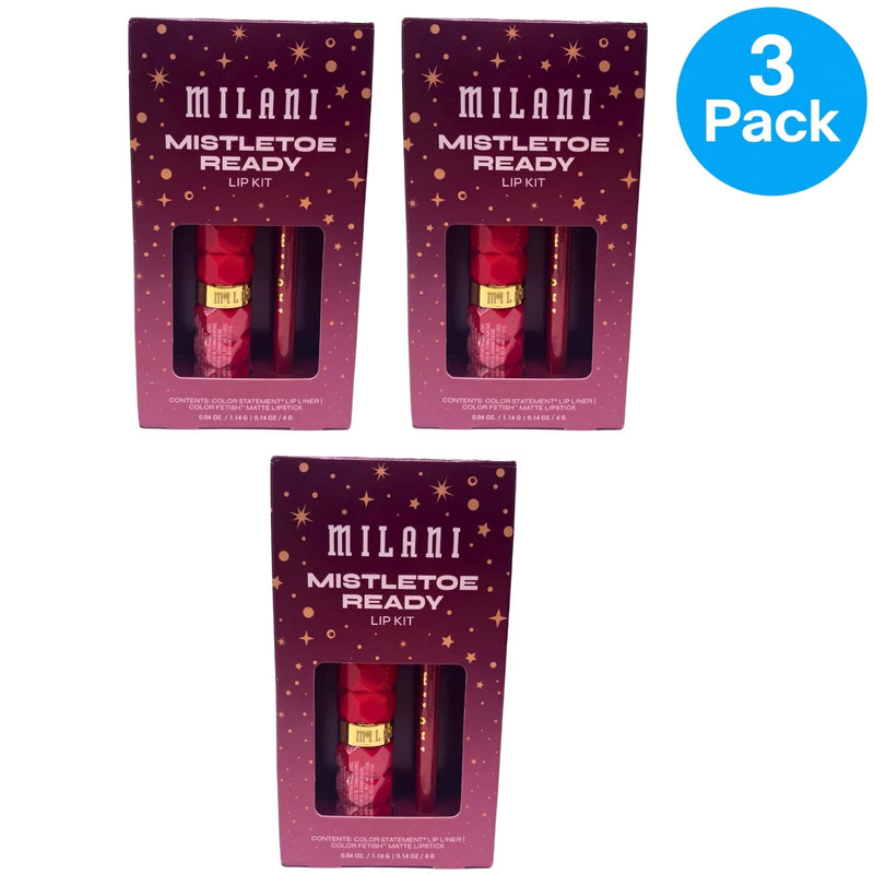 Milani Mistletoe Ready Lip Kit Color Statement Lip Liner & Color Fetish Matte