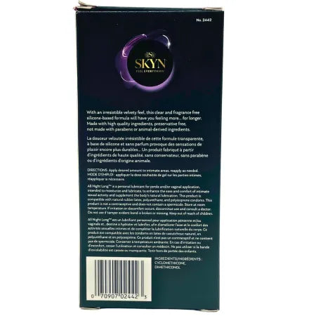 SKYN All Night Long Silicone-Based Personal Lubricant 2.7 fl oz (80 mL) New 3