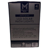 Member's Mark LED Solar Path Lights Matte Black 4 Pack New