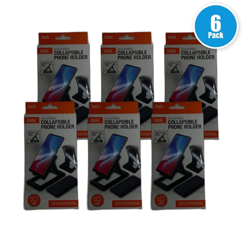ITek Foldable Phone Desk Height Adjustable Cell 6 Total Pack of 6 New
