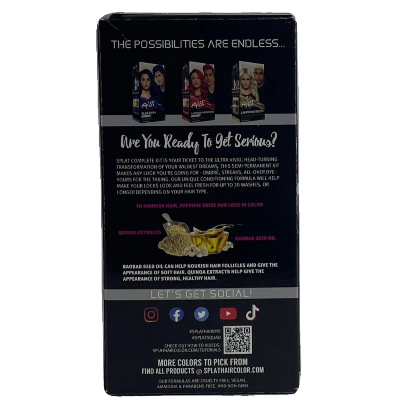 Splat Sinful Silver Complete Hair Color Kit Semi-Permanent Vivid Tint 2 Pack 3