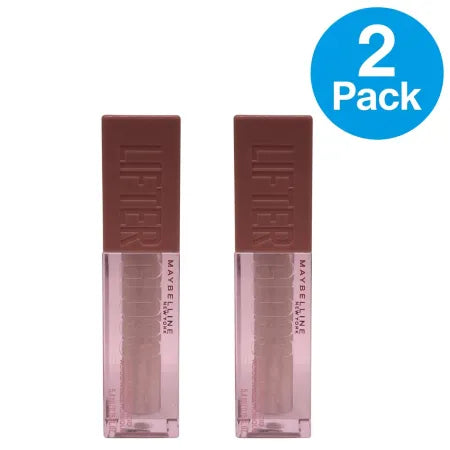 Maybelline Lifter Gloss + Hyaluronic Acid Lip Gloss 2 Pack Pink Nude New