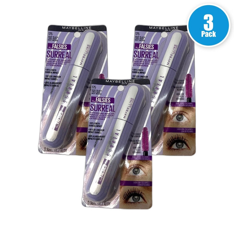 Maybelline New York the Falsies Surreal Extensions Mascara 175 Pack of 3 New