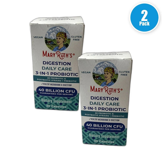 Mary Ruth's Digestion Daily 3-in-1 30ct 60 Total Exp 03/27 Pack of 2 New