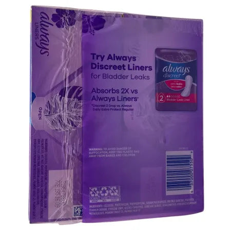 Always Liners Daily Extra Protect Long 108ct 4 Pack New