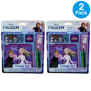 Disney Frozen Elsa Anna Stamp and Activity Kit 2 Pack New