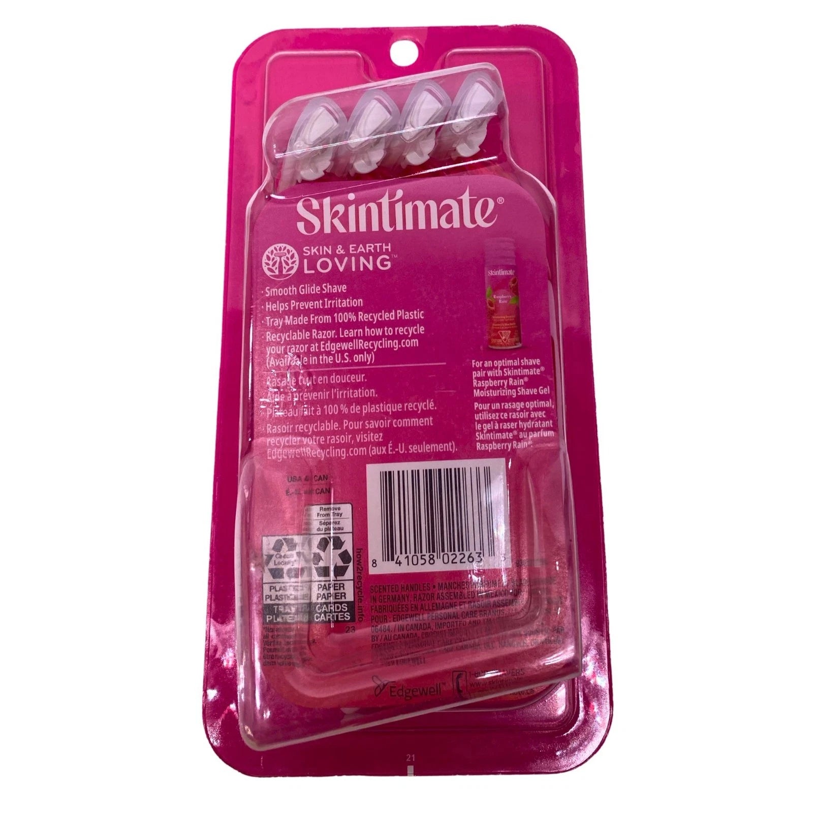 Skintimate Quattro for Women Disposable Razors Raspberry Rain 4 Count 3 Pack New 3