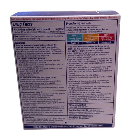 NicoDerm CQ 21 mg Nicotine Patch 14 Count 3 Pack New