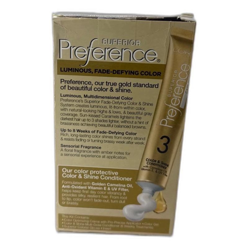 L'Oreal Superior Preference UL61 Ultra Light Ash Brown Hair Color Pack of 4 New