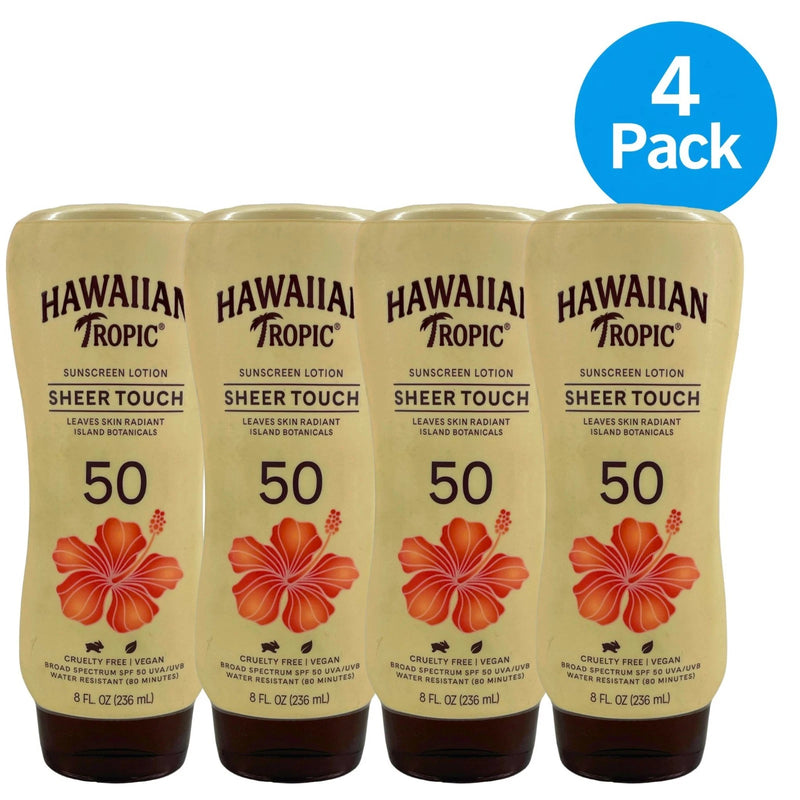 Hawaiian Tropic Sheer Touch Ultra Radiance Sunscreen Lotion SPF 50 8oz 4 Pack Ne