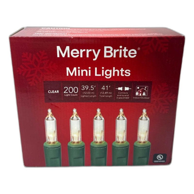 Merry Brite Mini Lights Christmas Tree Clear Bulbs 1800 Total Pack of 3 New